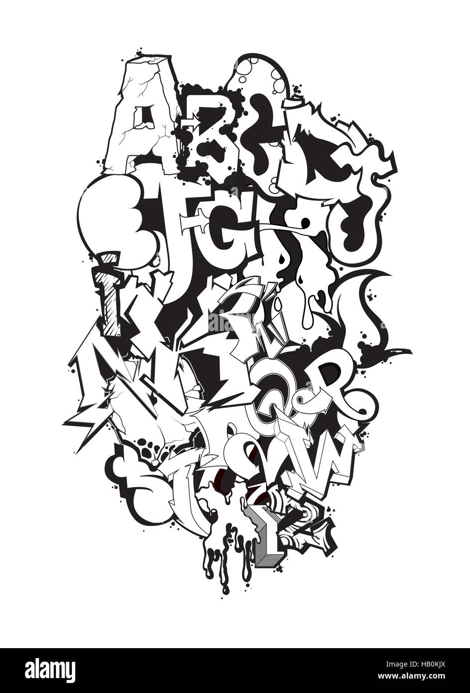 Graffiti font hi