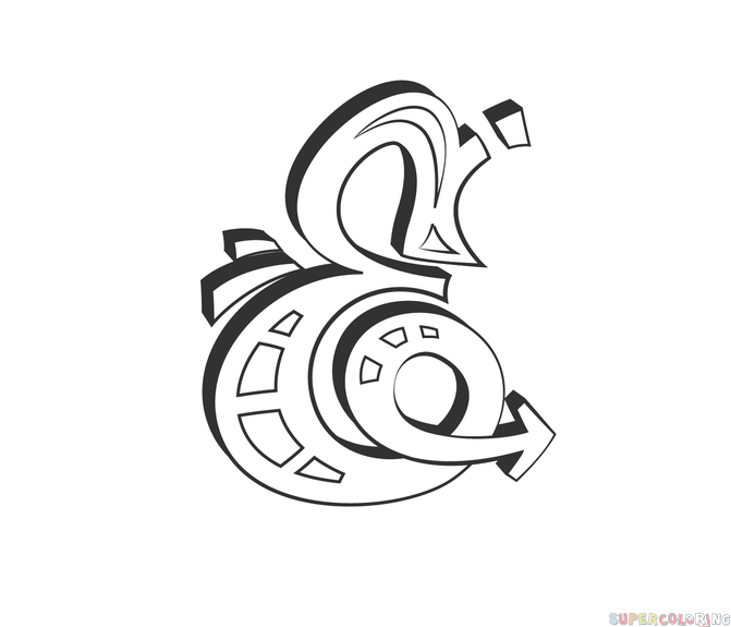 How to draw a wildstyle letter e step by step drawing tutorials
