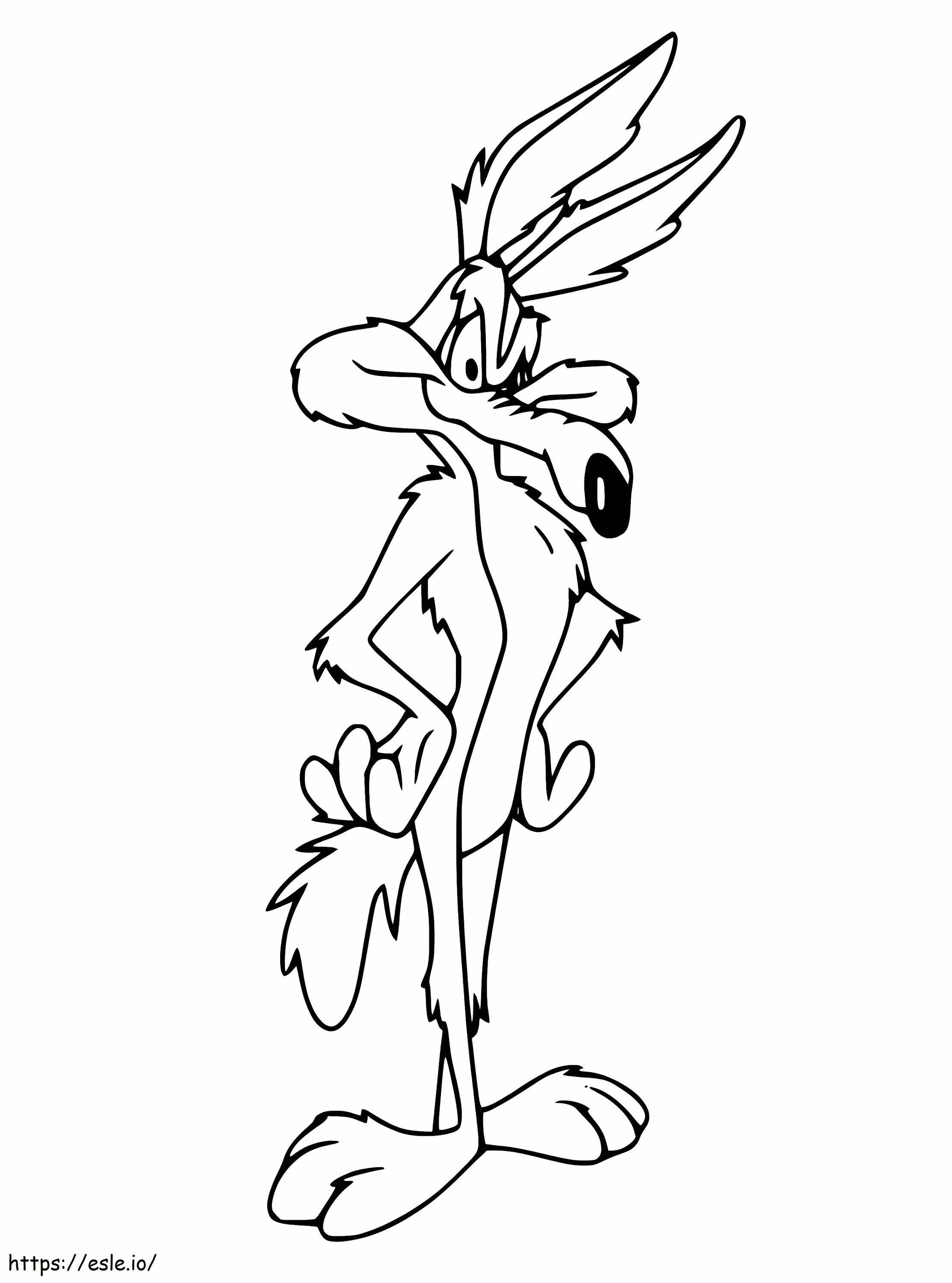 Wile e coyote from looney tunes coloring page