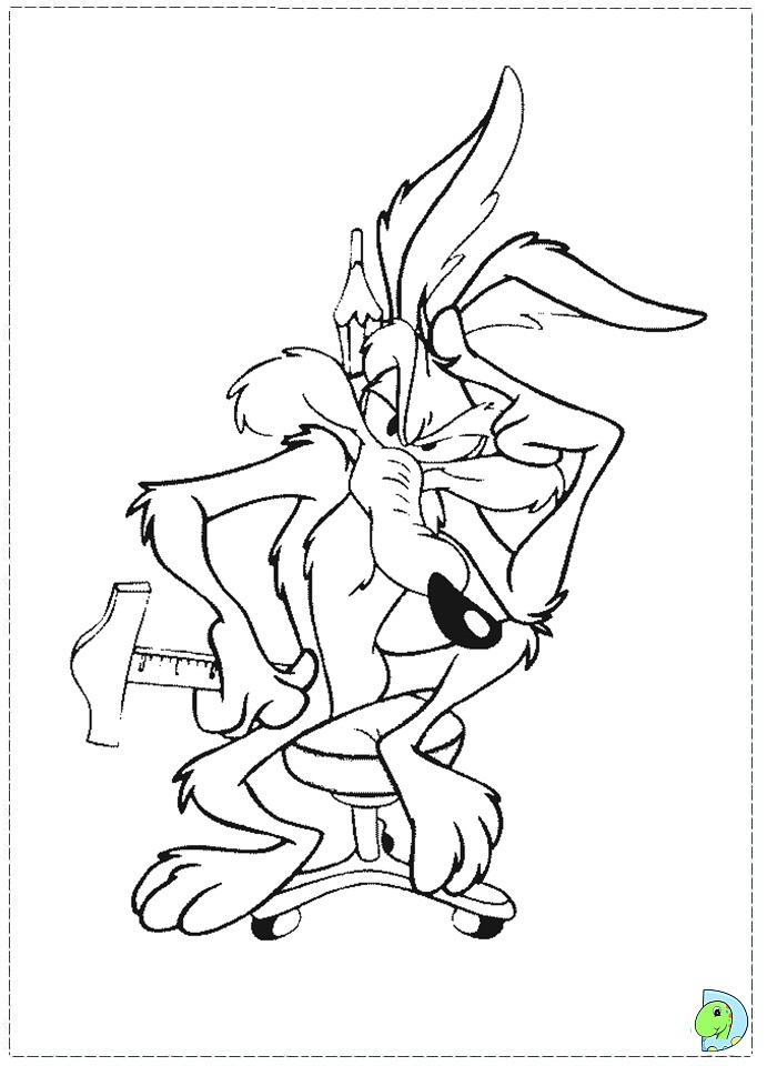 Wile e coyote coloring page