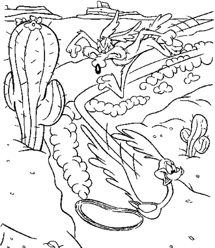 Wile e coyote and road runner cartoon coloring pages bunny coloring pages coloring pages