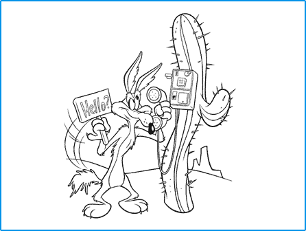 Wile e coyote coloring page looney tunes spot coloring pages