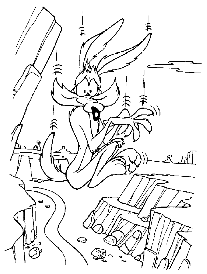 Coloring page road runner and wile e coyote cartoons â printable coloring pages