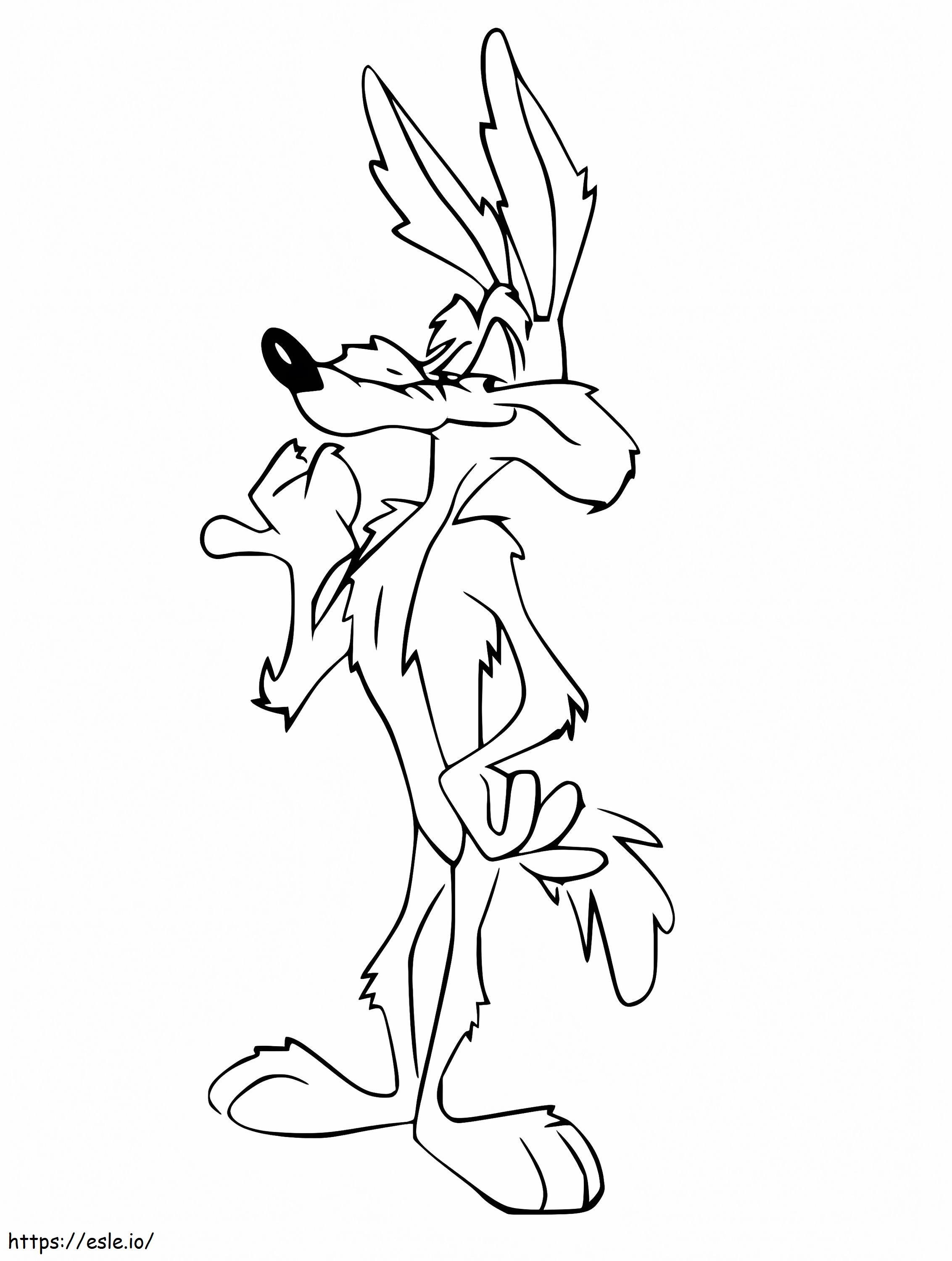 Proud wile e coyote coloring page