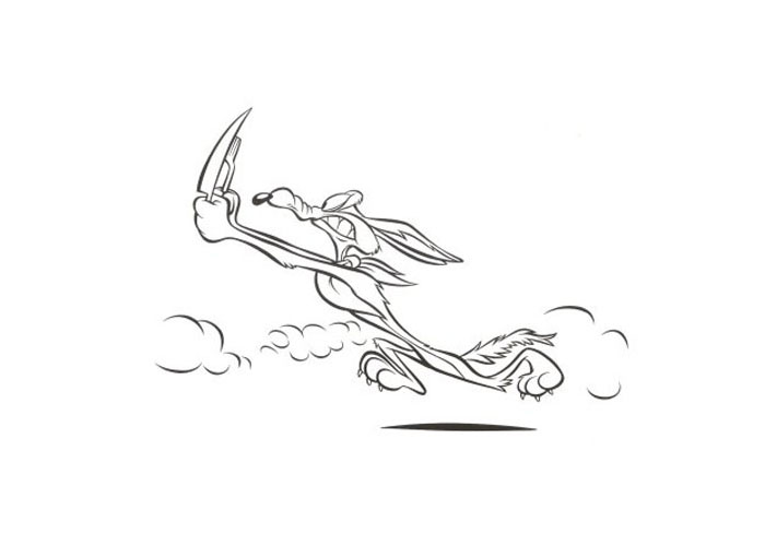 Wile e coyote coloring page
