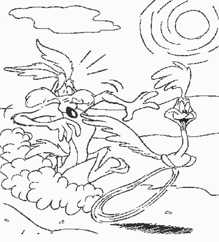 Wile e coyote and road runner coloring pages cartoon coloring pages funny easy drawings