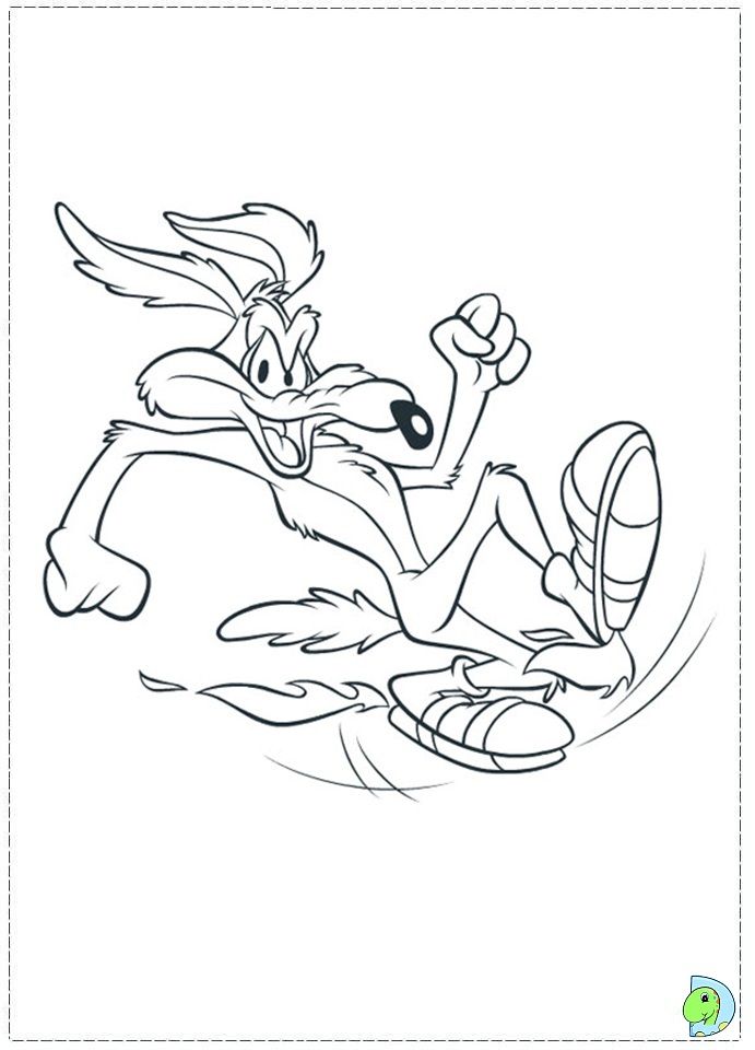 Wile e coyote coloring page cartoon coloring pages cartoon drawings sketches cute drawings