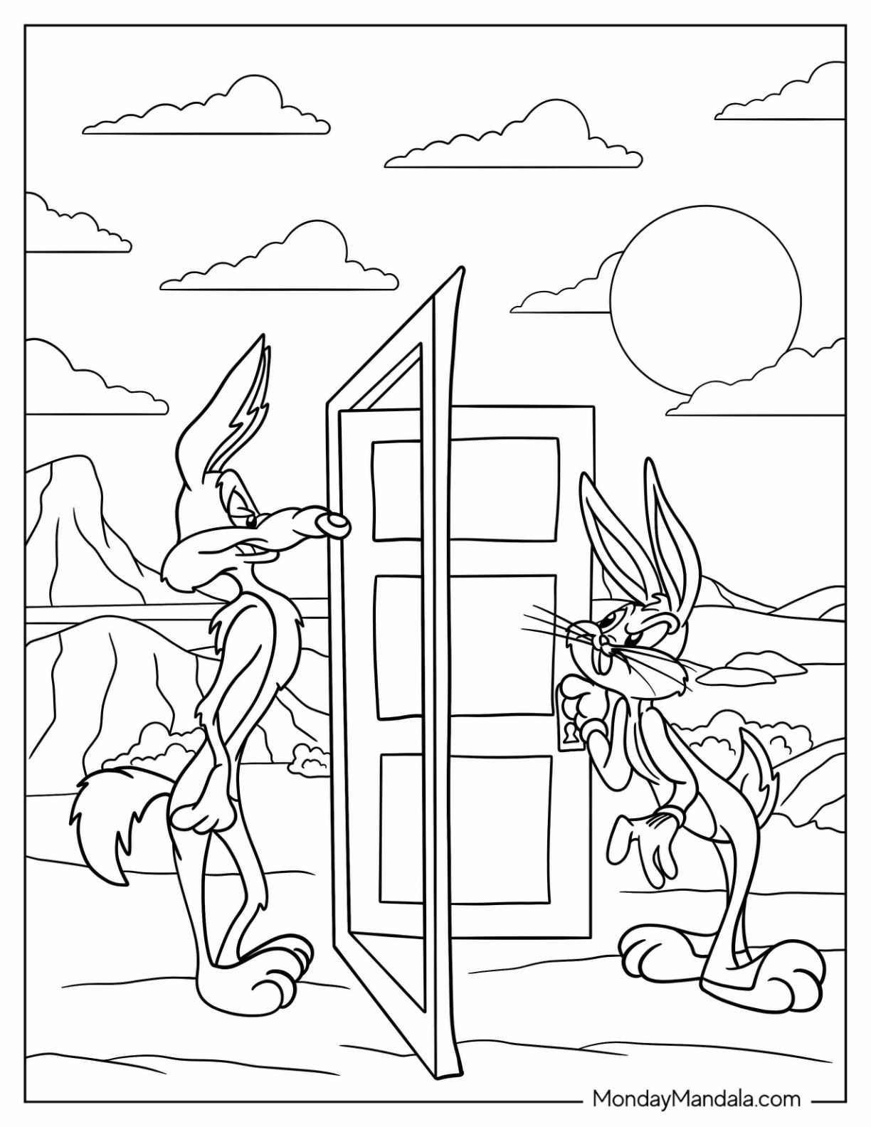 Bugs bunny coloring pages free pdf printables