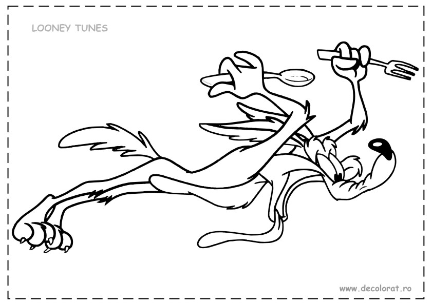 Coloring page road runner and wile e coyote cartoons â printable coloring pages