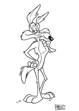 Stephanie gladden wile e coyote in steven ngs bugs bunny daffy duck and looney tunes characters ic art gallery room