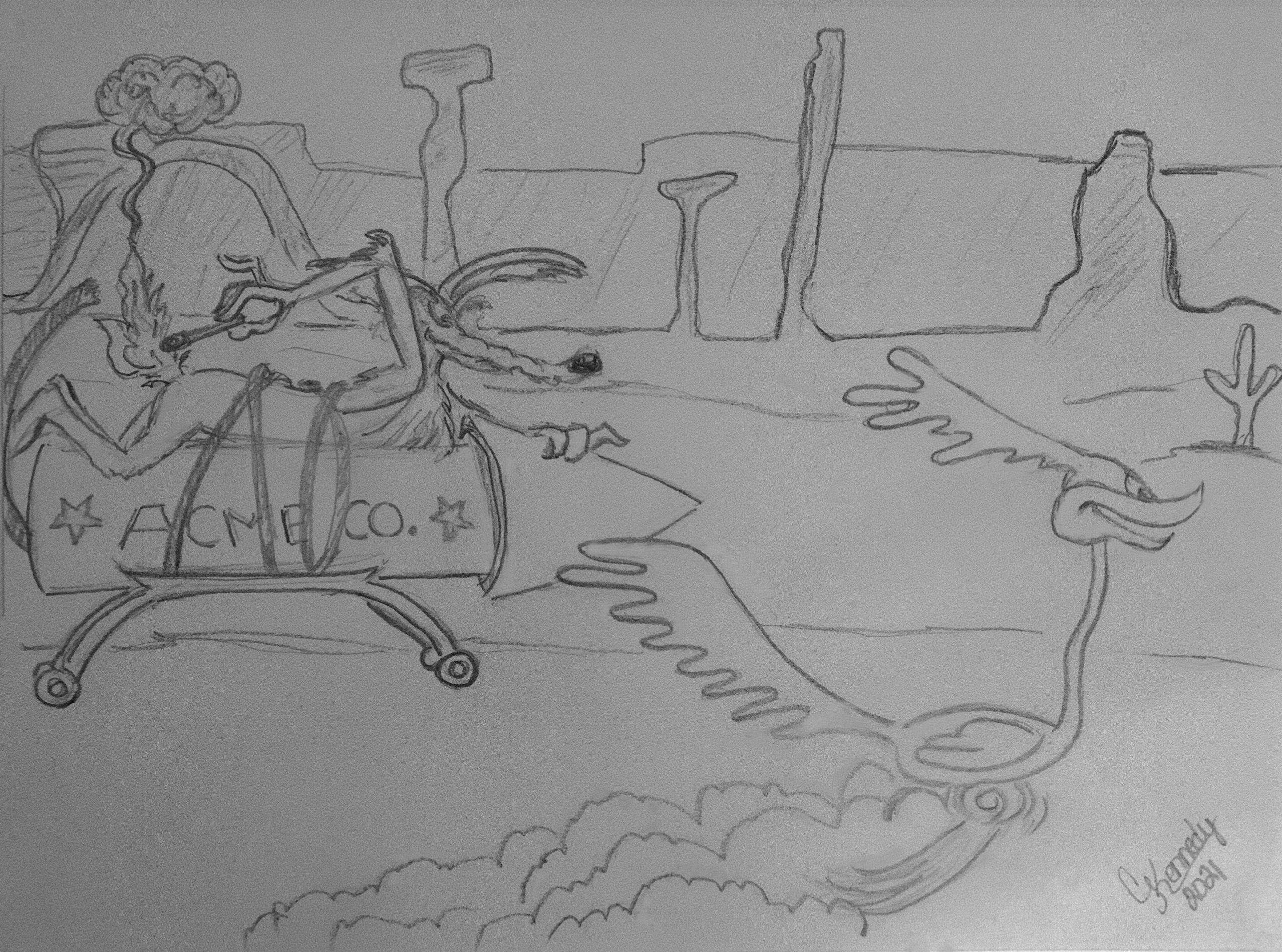 Wile e coyote â curious as a cathy