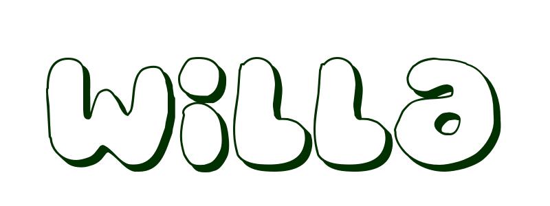 Coloring page first name willa