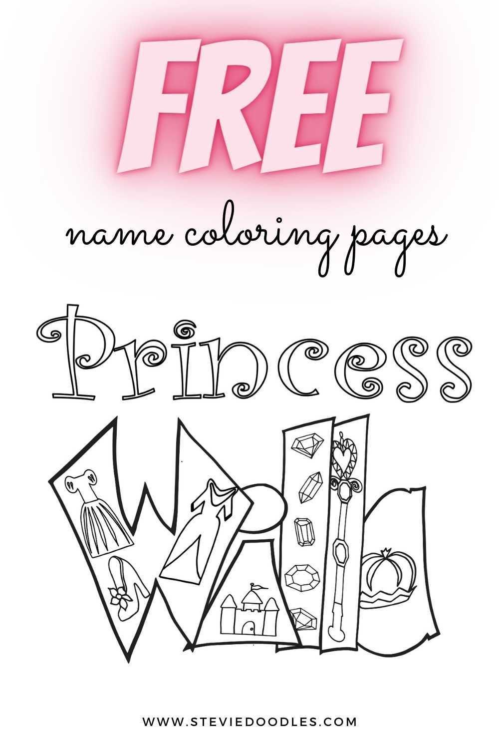 Explore the magical world of princess willa with this free coloring page