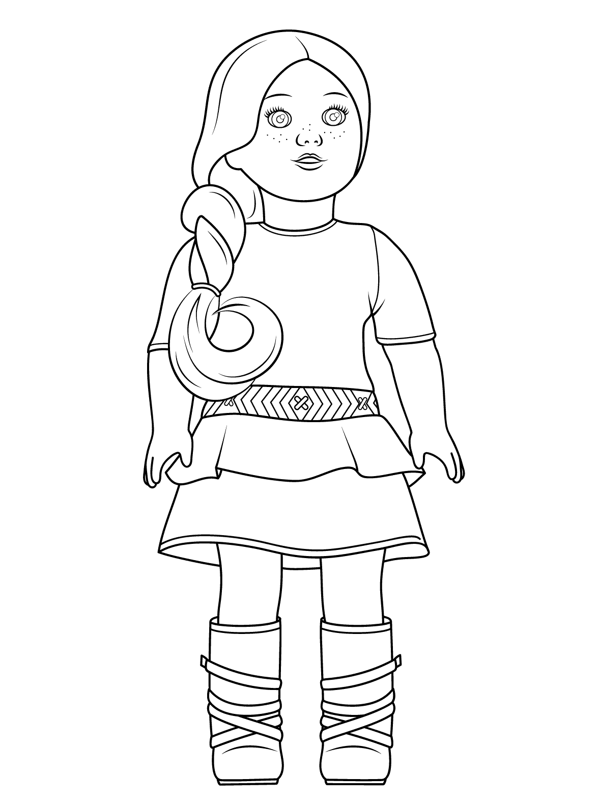 American girl coloring pages