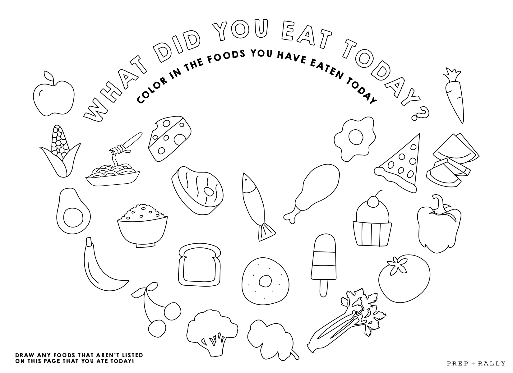 Kids prep and rally coloring pages kids printables