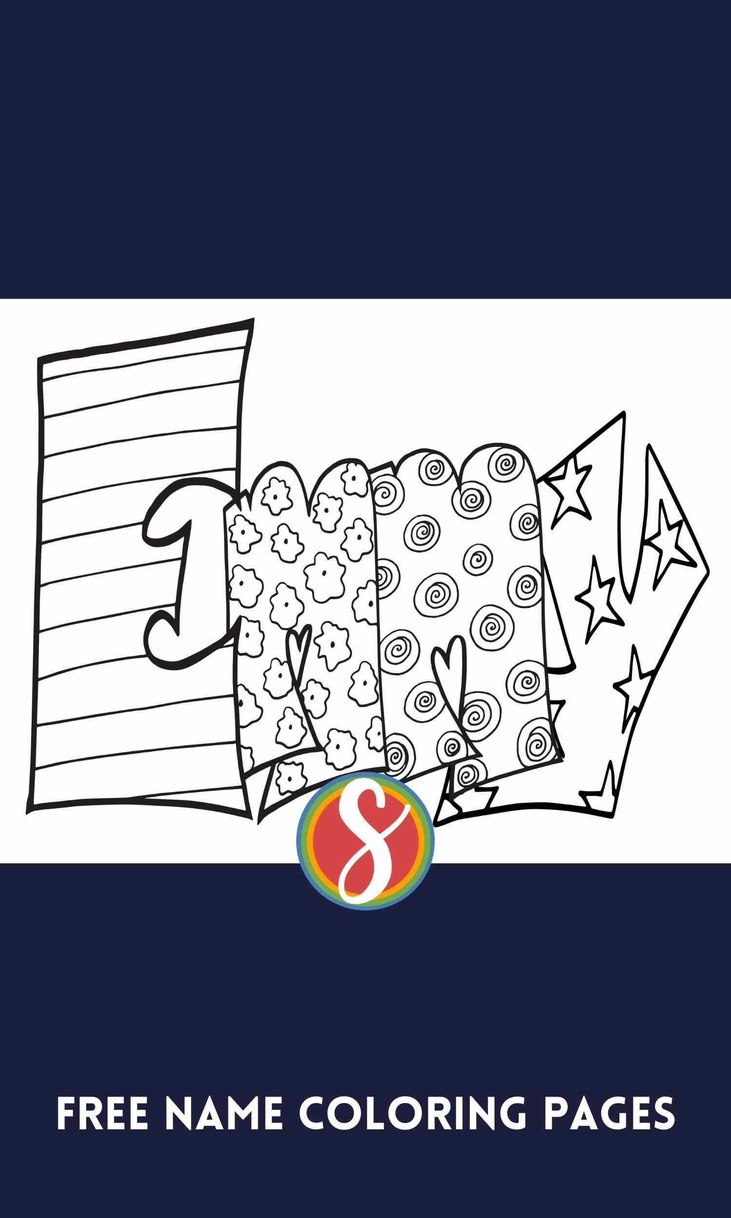 Free emmy name coloring pages