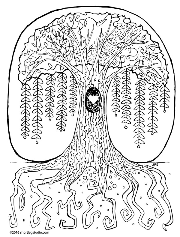 Flora and fauna coloring sheets â short leg studio