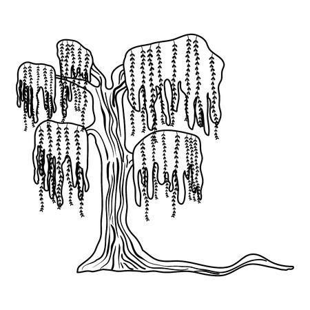Fantasy tree coloring page stock vector illustration and royalty free fantasy tree coloring page clipart