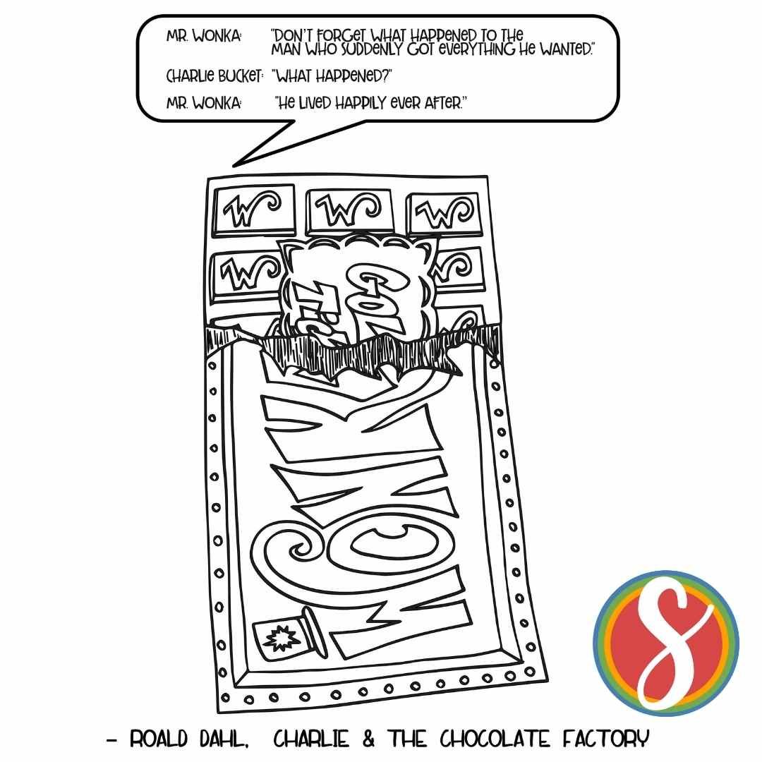 Charlie the chocolate factory coloring pages â stevie doodles