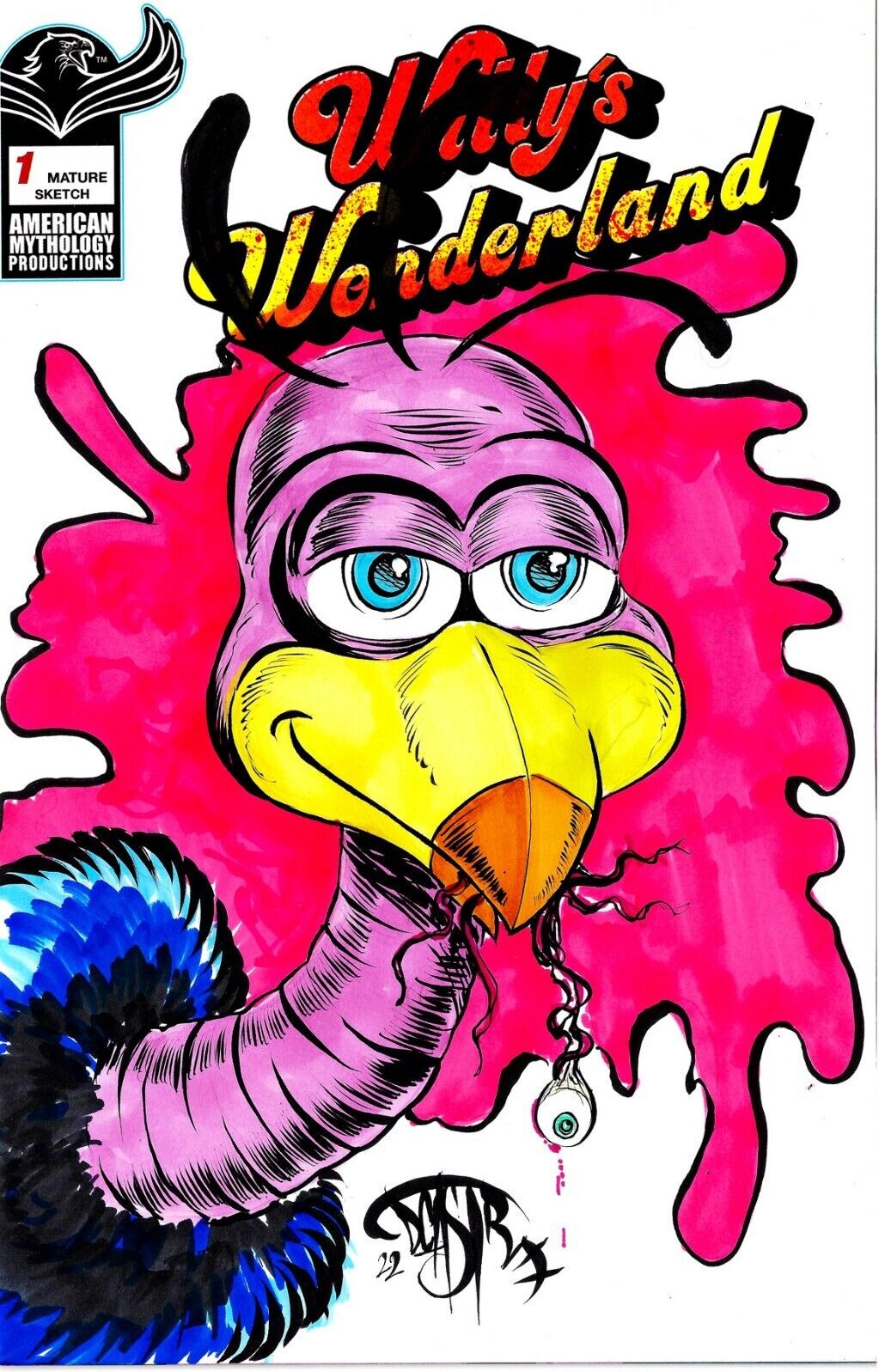 Willys wonderland blank cover variant w original ozzie ostrich art arg coa