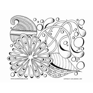 Whimsical paisley flowers coloring sheet
