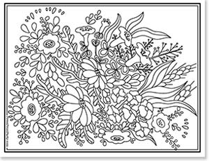 Coloring pages of flowers for kids and adults free printable