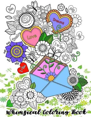 Whimsical coloring book flower coloring book with bird heart valentines day gift idea coloring book paperback murder by the book