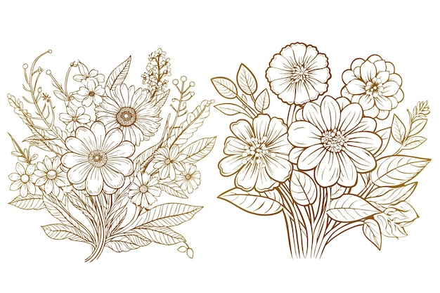 Page whimsical flower coloring book images