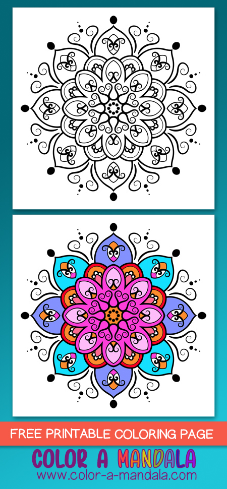 Whimsical flower mandala m