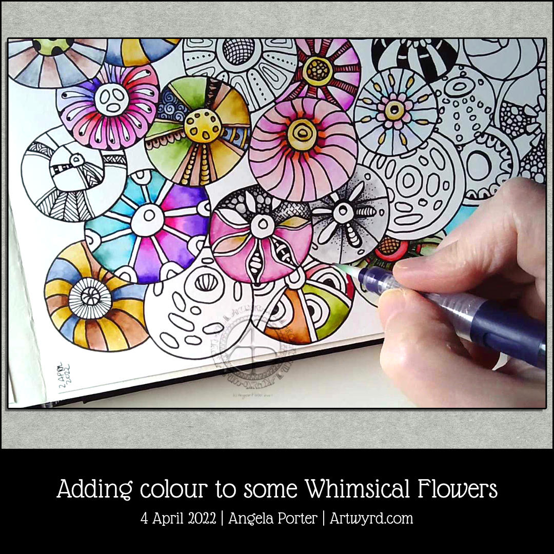 Adding colour to some whimsical flowers â angela porter