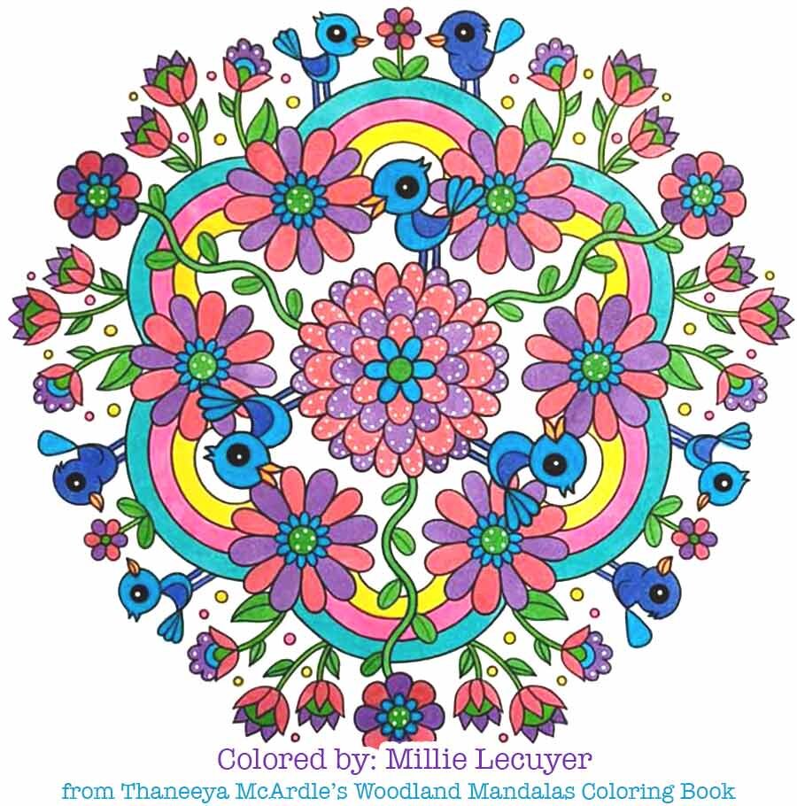 Woodland mandalas coloring book by mcardle â