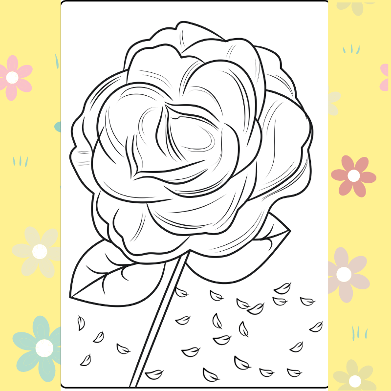 Flower coloring pages