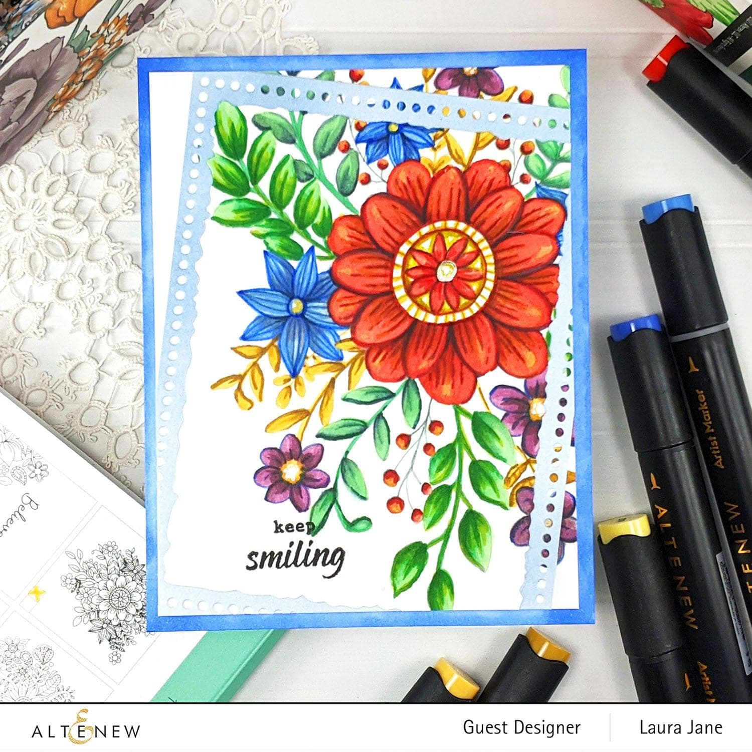 Whimsical flower bunch coloring sheets