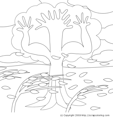 Wind coloring page