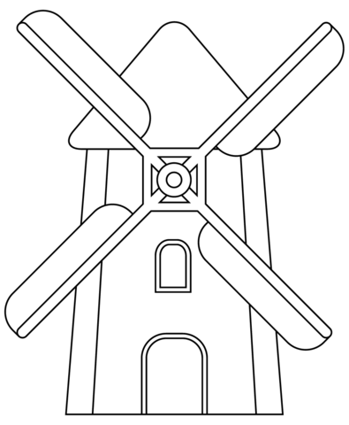 Windmill coloring page free printable coloring pages