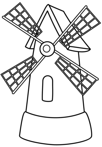 Windmill coloring page free printable coloring pages