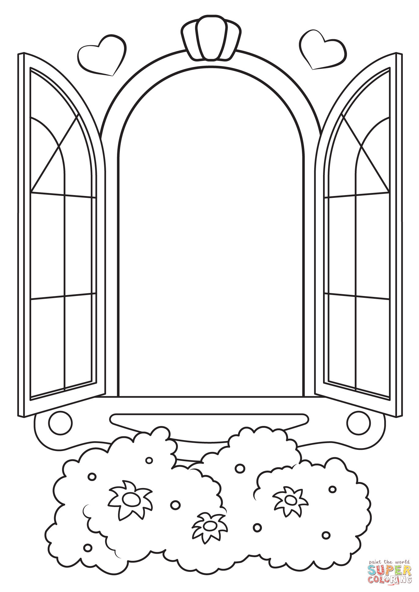 Barbie window house coloring page free printable coloring pages