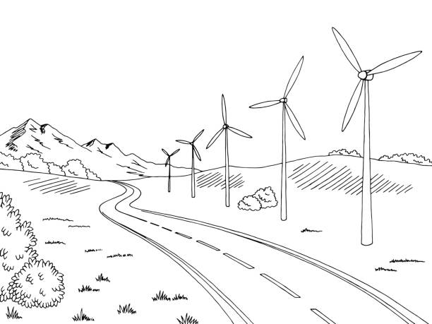 Wind drawings stock illustrations royalty