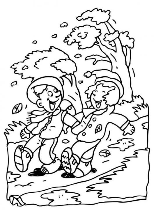 Windy day coloring pages coloring pages for kids fall coloring pages