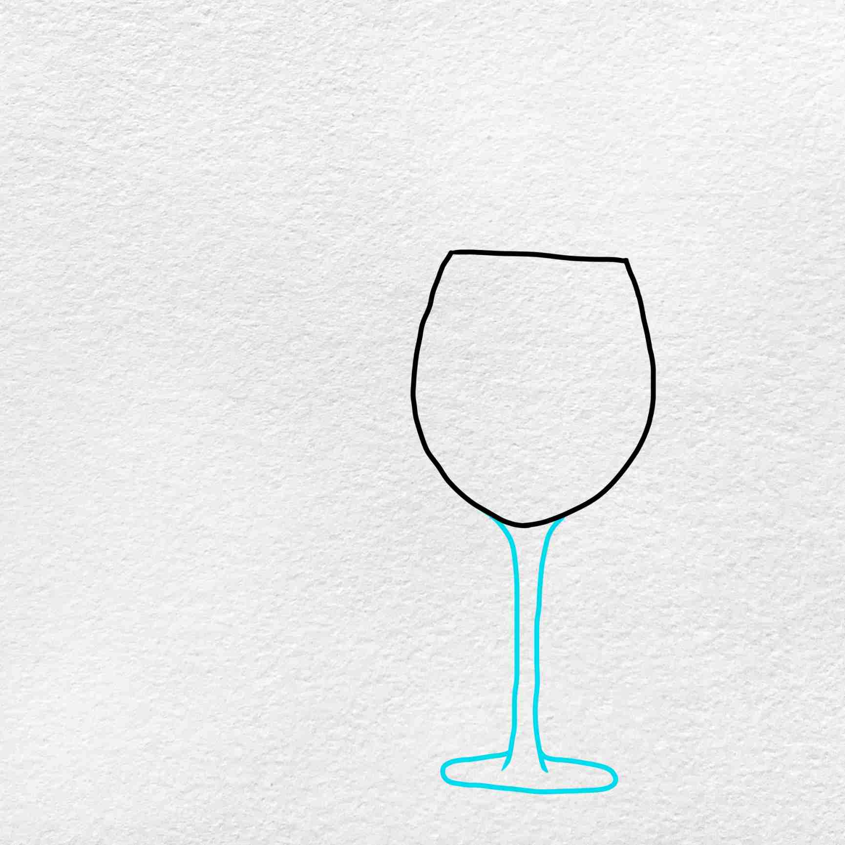 How to draw a wine glass