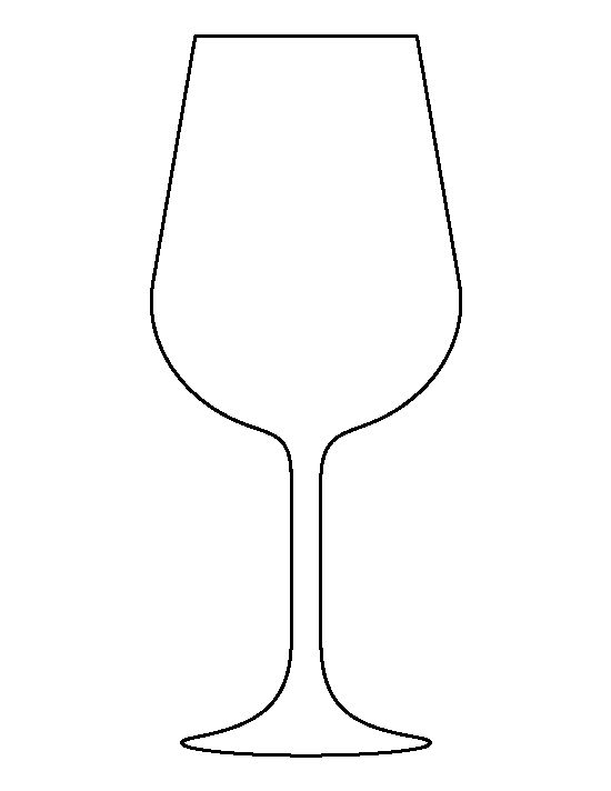 Printable wine glass template glass stencil stencils button crafts