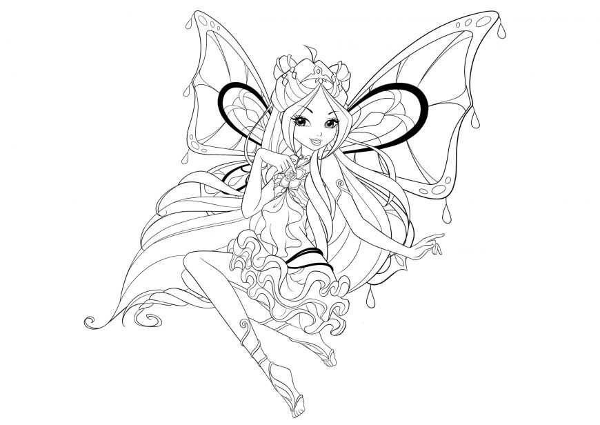 Winx club season enchantix coloring pages