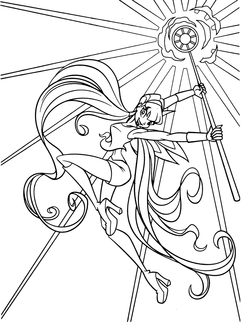 Free printable winx club coloring pages for kids