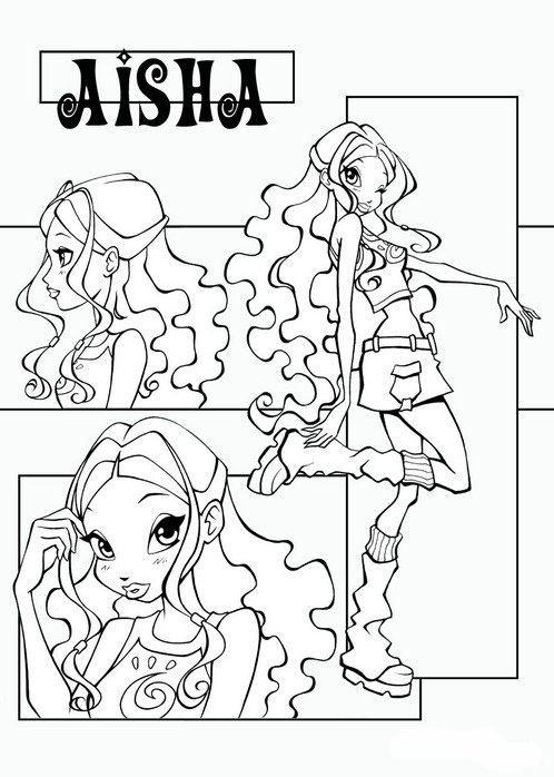 Kids under winx club coloring pages