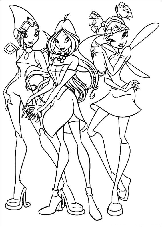 Free printable winx club coloring pages for kids