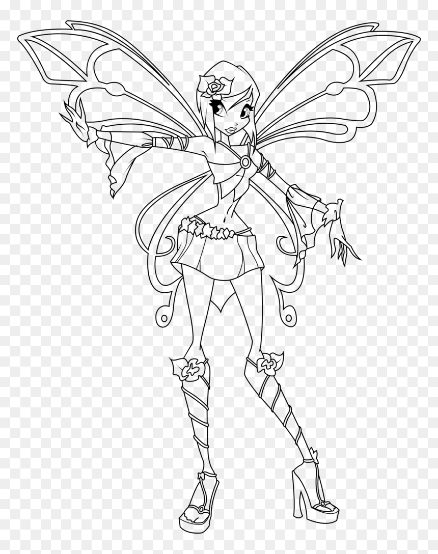 Bloomix winx coloring pages hd png download