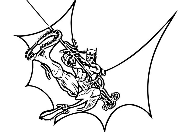Batman with wings coloring pages