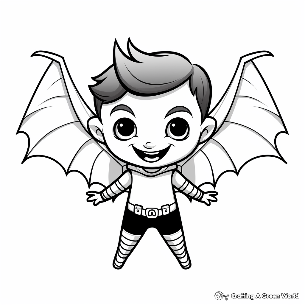 Bat wings coloring pages