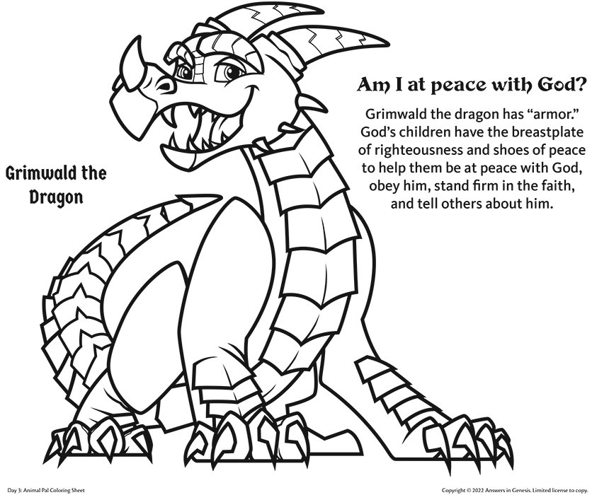 Grimwald the dragon coloring sheet activity kids coloring activity kids answers
