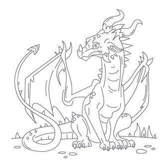 Page coloring pages dragon images